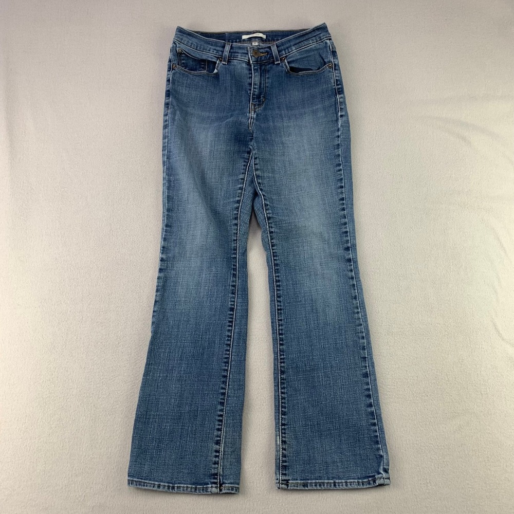 Levi's Classic Boot Jeans Women 4 Blue Denim Stretch Mid Rise Casual Y2K